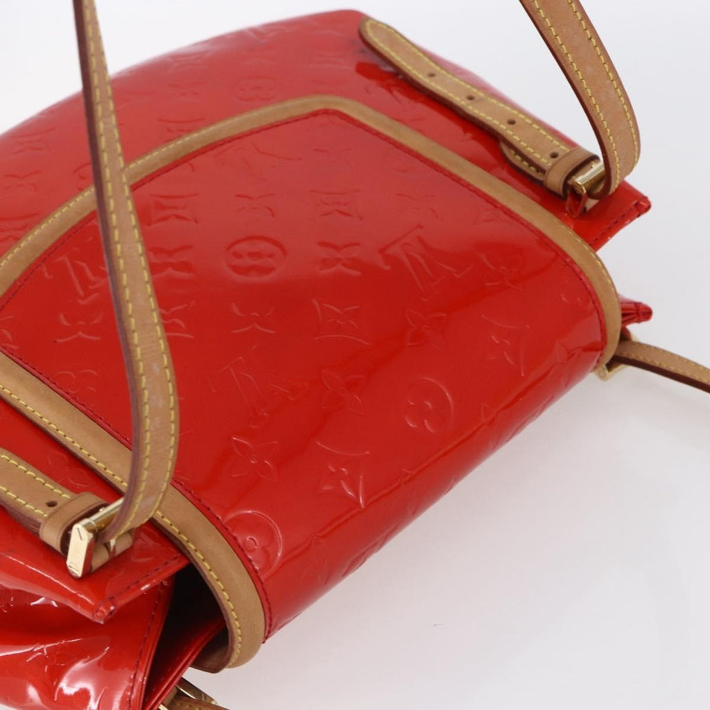 Louis Vuitton Biscayne Bay Handbag Monogram Vernis Red Patent_Leather Bag (Pre-Owned)