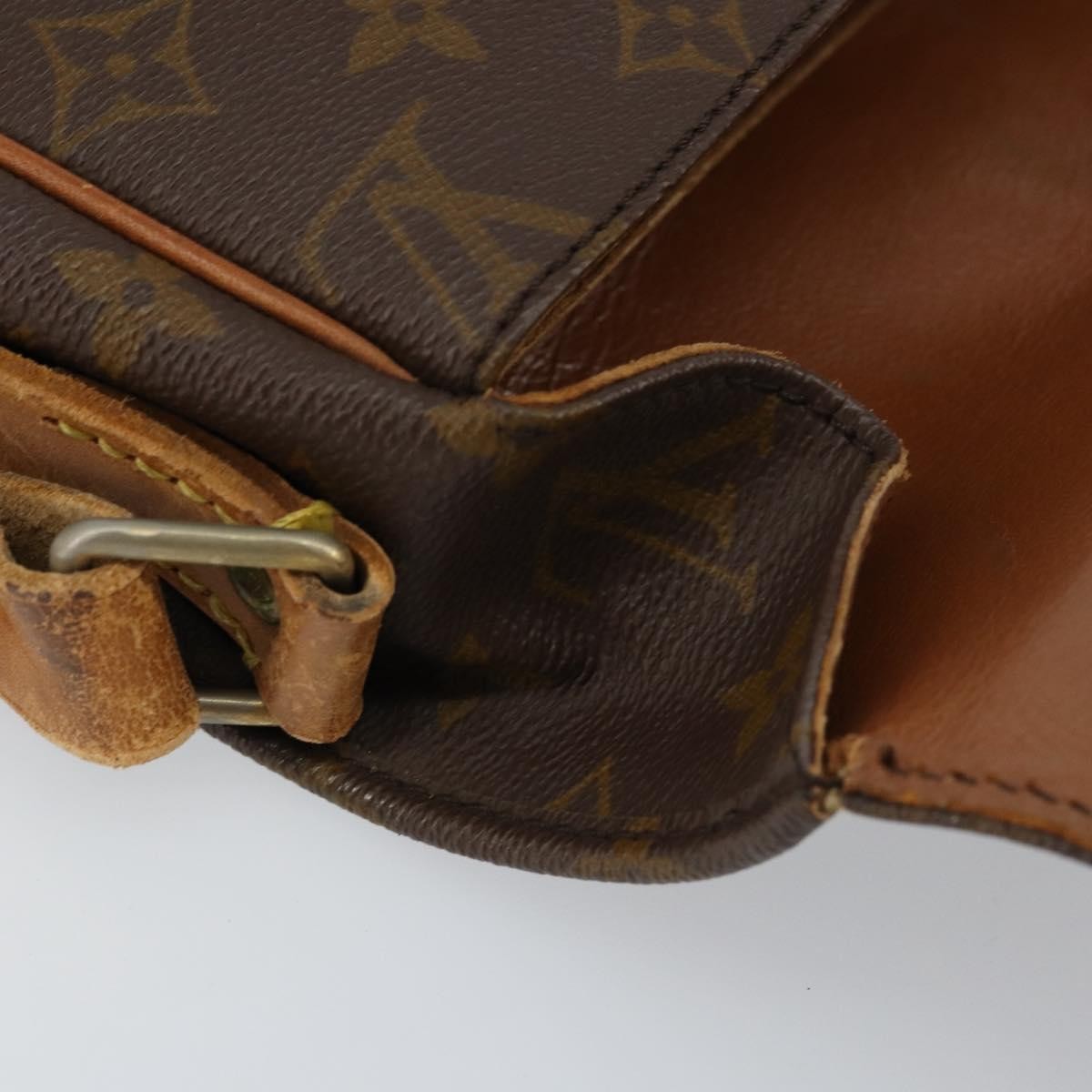 Louis Vuitton Cartouchiere Handbag Monogram Canvas Brown Canvas Shoulder Bag Bag (Pre-Owned)