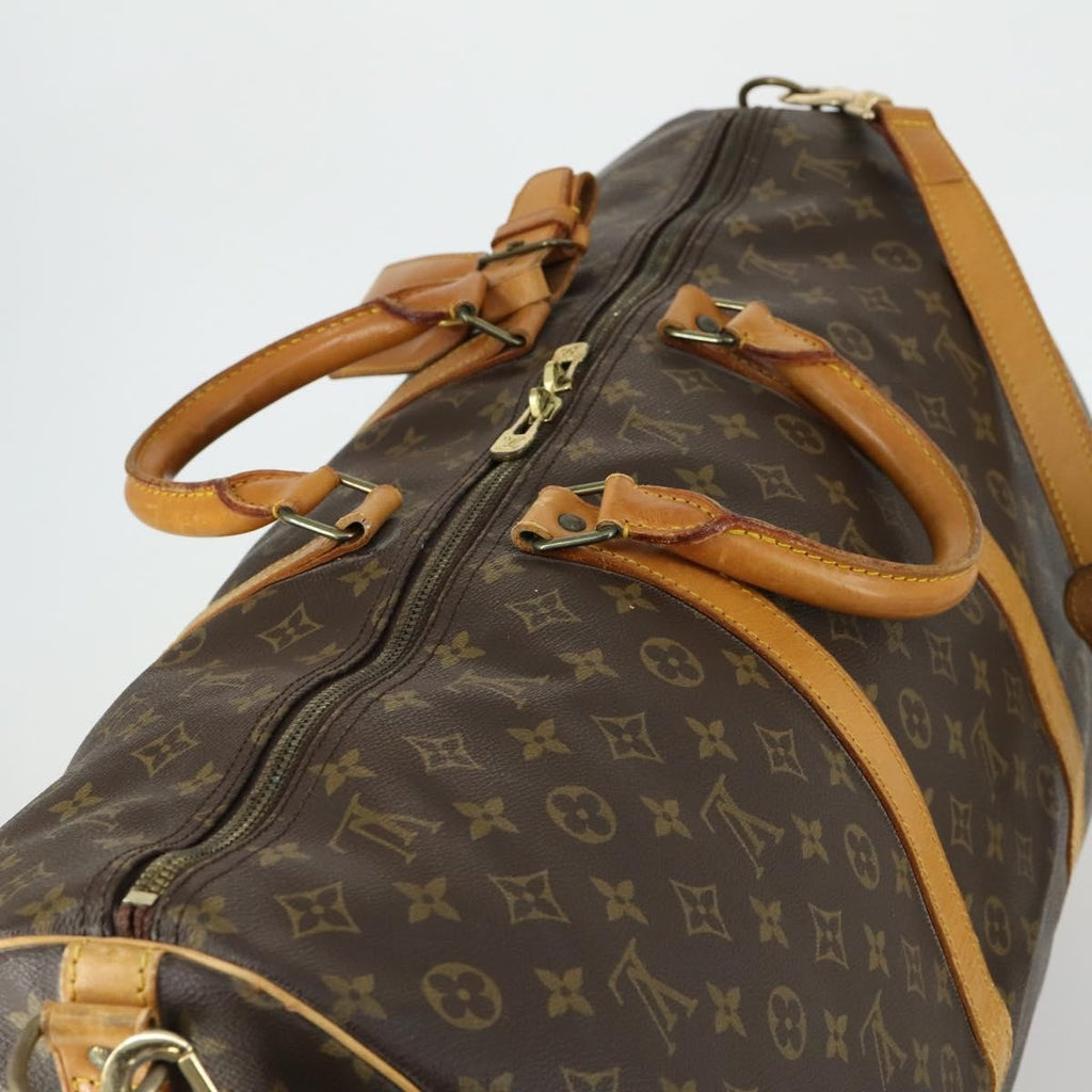 Louis Vuitton Keepall Bandouliere Bag Monogram Canvas Brown Canvas Travel Bag Bag (Pre-Owned)