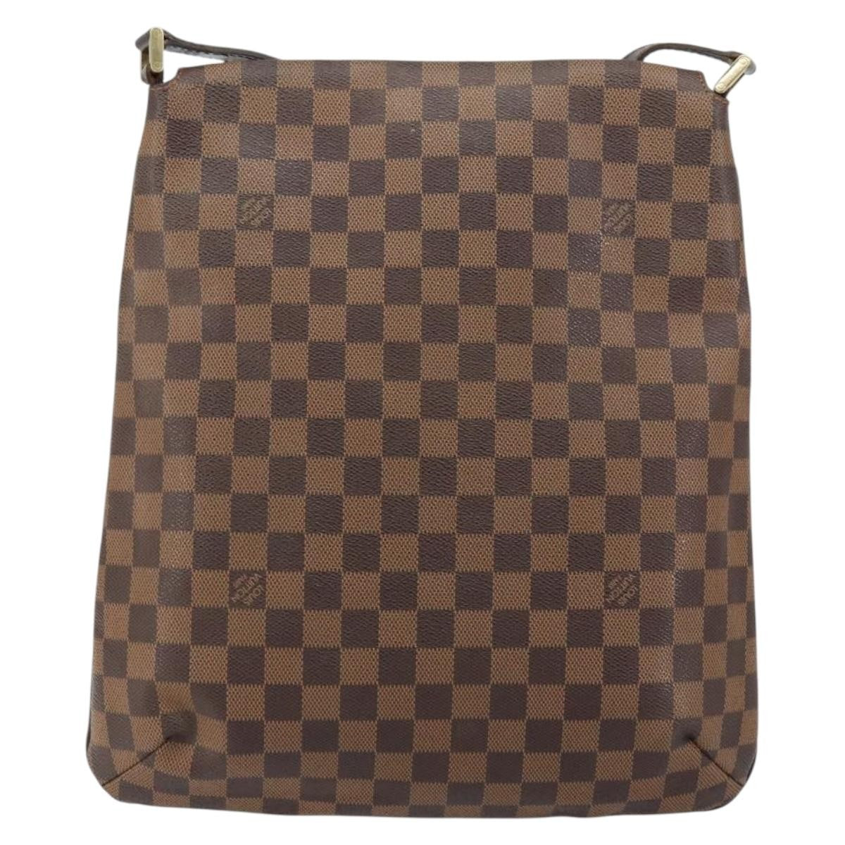 Louis Vuitton Musette Handbag Damier Brown Canvas Shoulder Bag Bag (Pre-Owned)