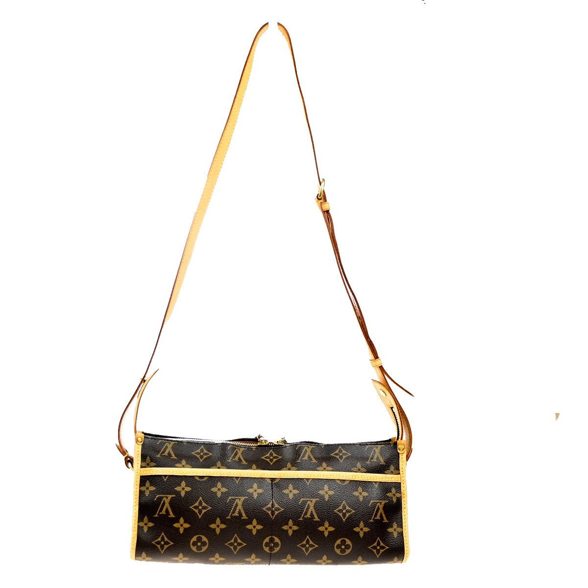 Louis Vuitton Popincourt Shoulder Bag Monogram Canvas Brown Canvas Shoulder Bag Bag (Pre-Owned)
