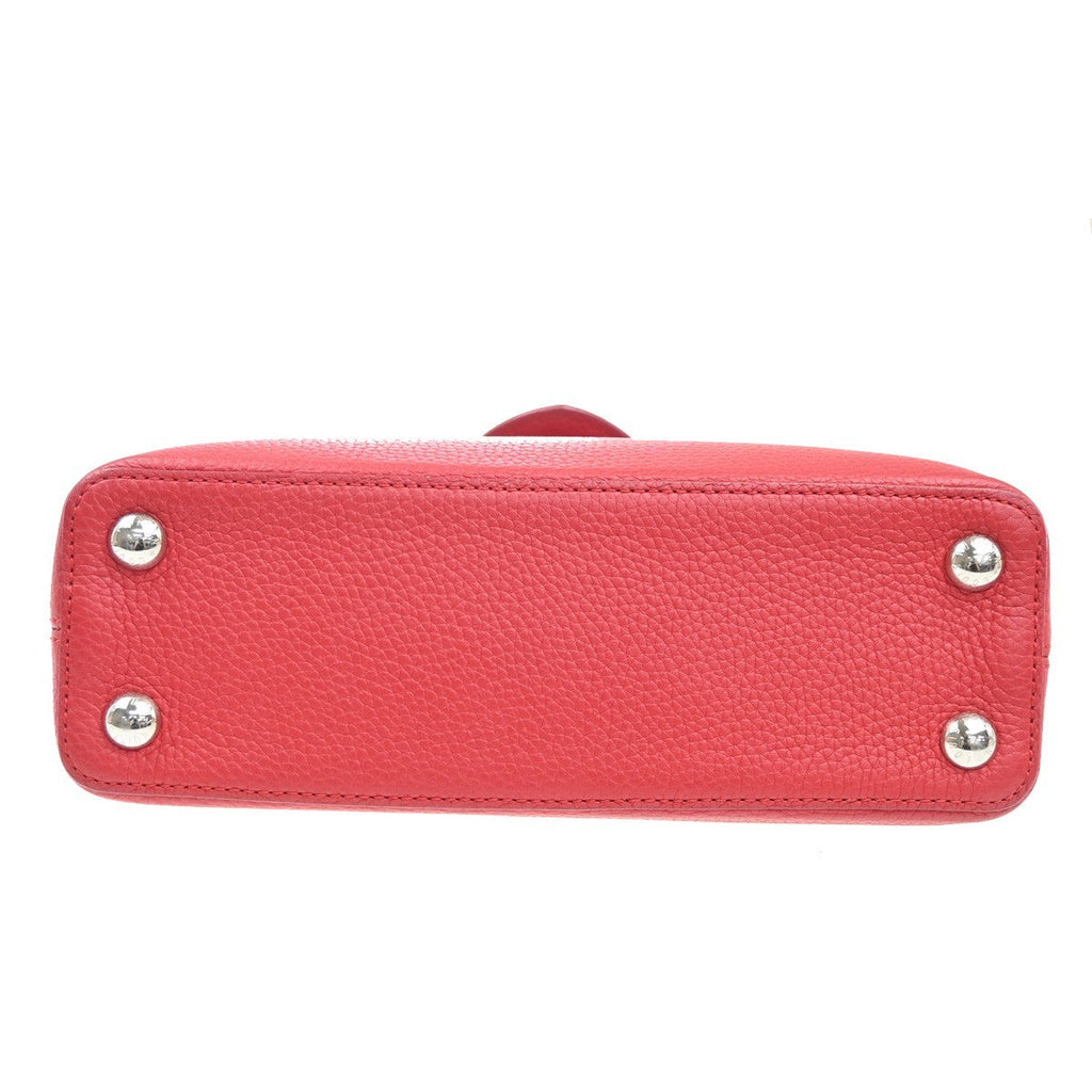 Louis Vuitton Capucines Bag Leather Red Leather Handbag (Pre-Owned)