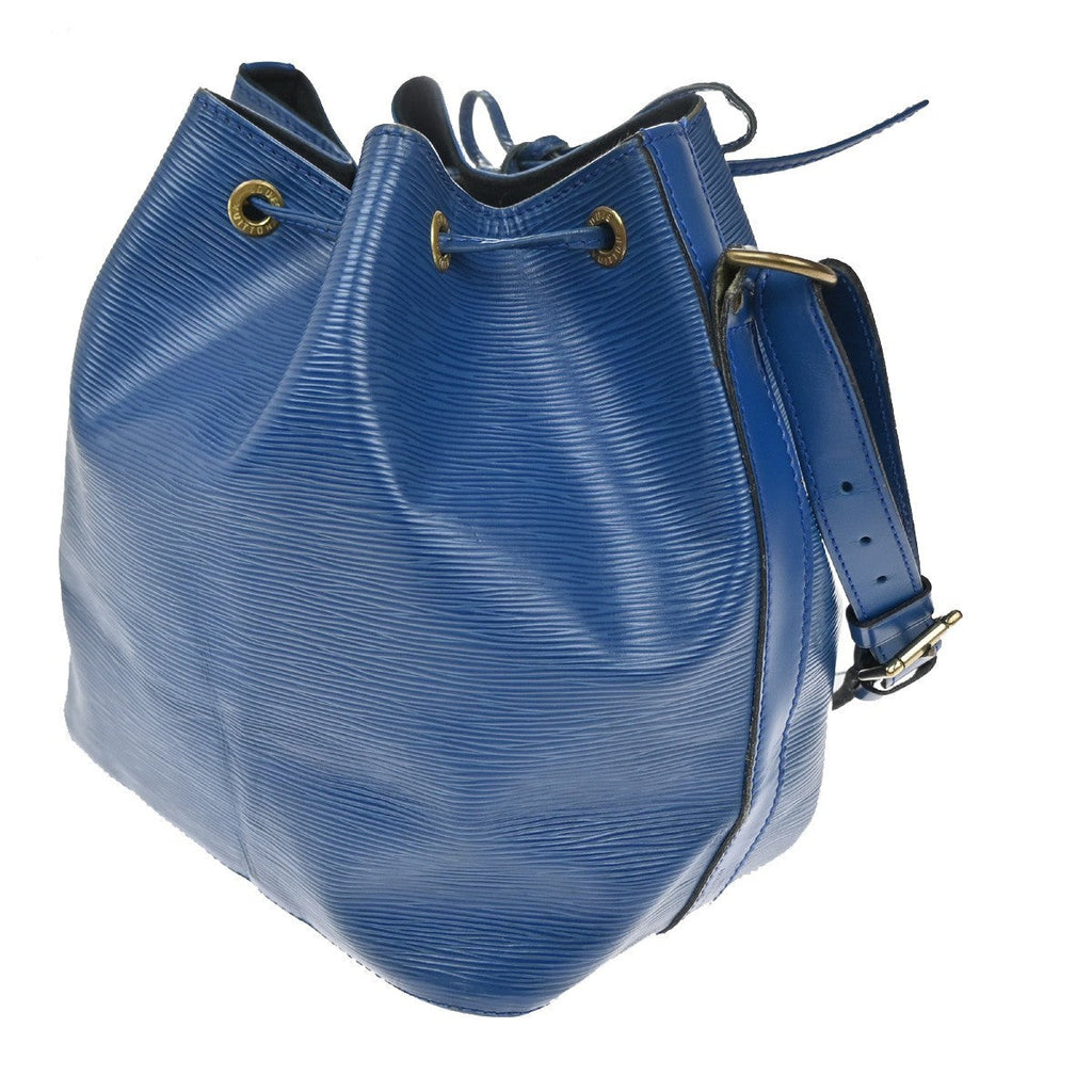 Louis Vuitton Petit Noe Handbag Epi Leather Blue Leather Shoulder Bag Bag (Pre-Owned)