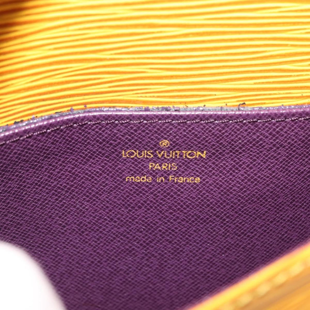 Louis Vuitton Saint Cloud Handbag Epi Leather Yellow Leather Shoulder Bag Bag (Pre-Owned)