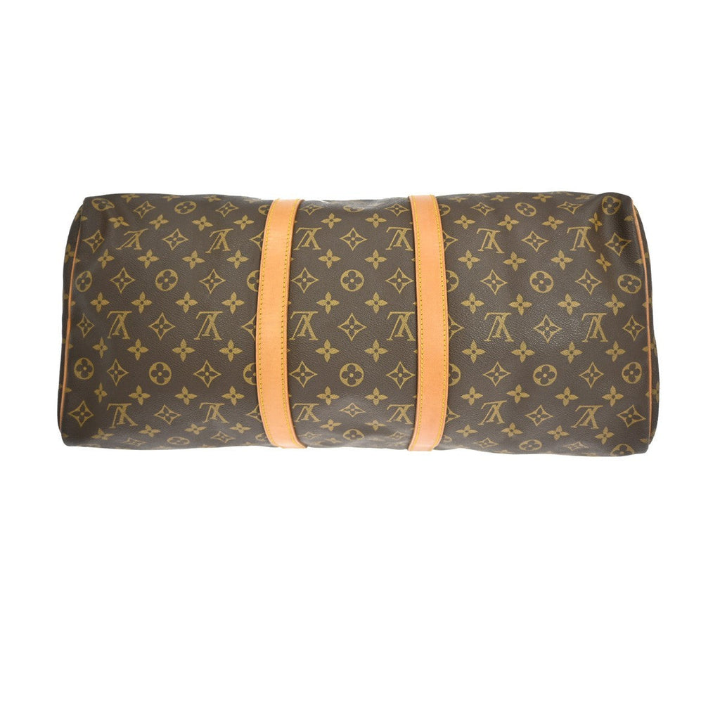 Louis Vuitton Keepall Bag Monogram Canvas Brown Canvas Travel Bag Bag (Pre-Owned)