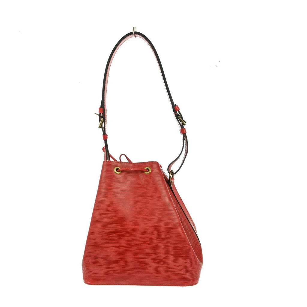 Louis Vuitton Petit Noe Handbag Epi Leather Red Leather Shoulder Bag Bag (Pre-Owned)