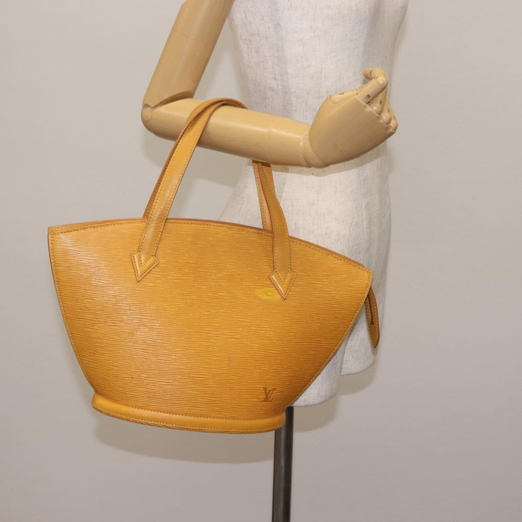Louis Vuitton Saint Jacques Handbag Epi Leather Yellow Leather Handbag (Pre-Owned)