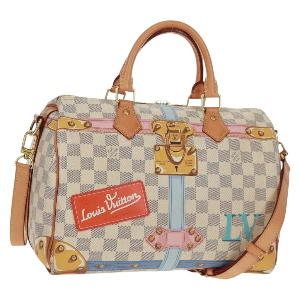 Louis Vuitton Speedy Bandouliere Bag Limited Edition Summer Trunks Monogram Canvas Multicolour Canvas Handbag (Pre-Owned)