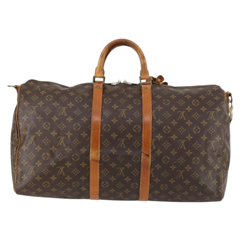 Louis Vuitton Keepall Bandouliere Bag Monogram Canvas Brown Canvas Travel Bag Bag (Pre-Owned)