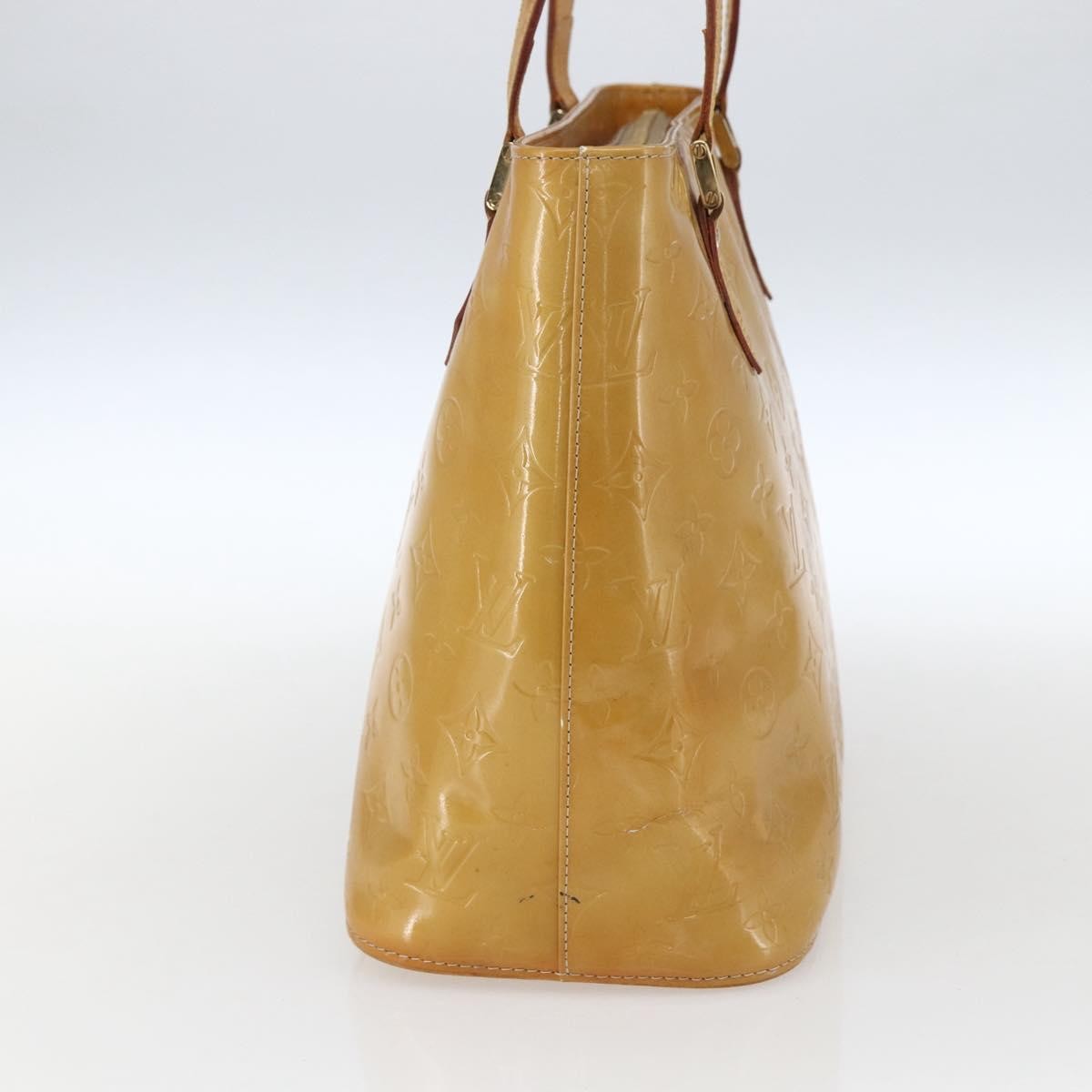 Louis Vuitton Houston Handbag Monogram Vernis Beige Patent_Leather Tote Bag Bag (Pre-Owned)
