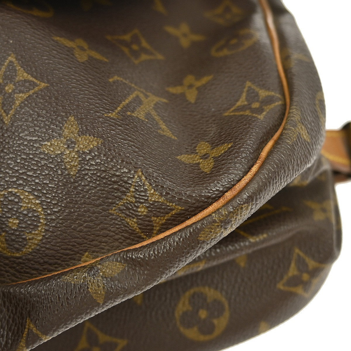 Louis Vuitton Saumur Handbag Monogram Canvas Brown Canvas Shoulder Bag Bag (Pre-Owned)