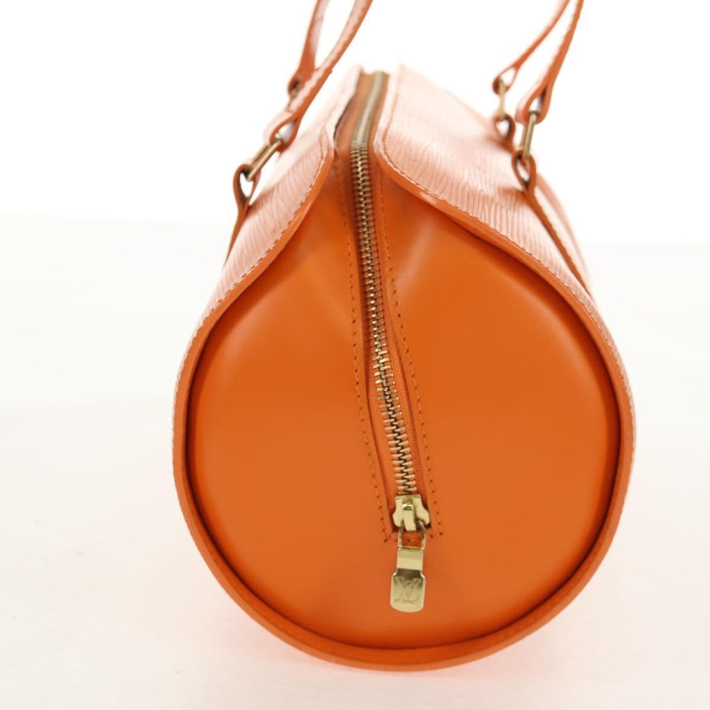 Louis Vuitton Soufflot Handbag Epi Leather Orange Leather Handbag (Pre-Owned)
