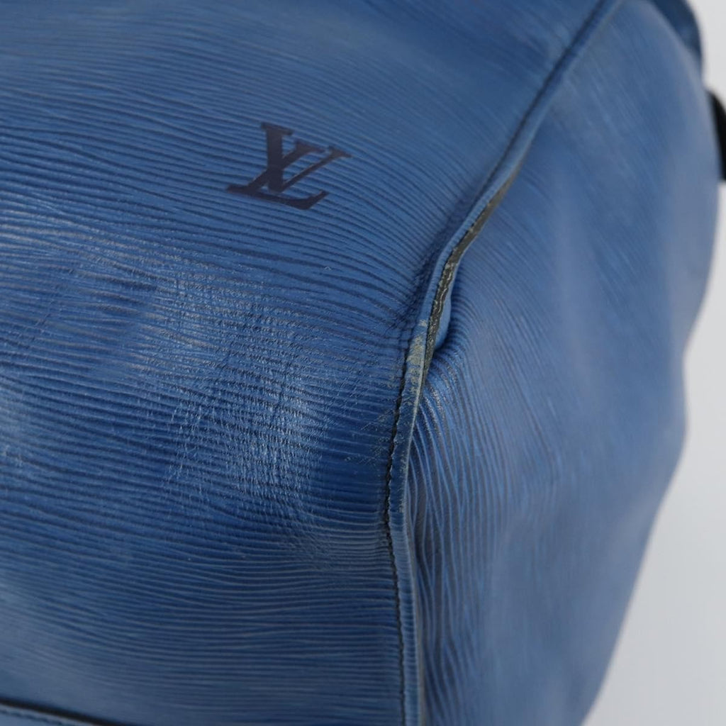 Louis Vuitton Keepall Bag Epi Leather Blue Leather Travel Bag Bag (Pre-Owned)