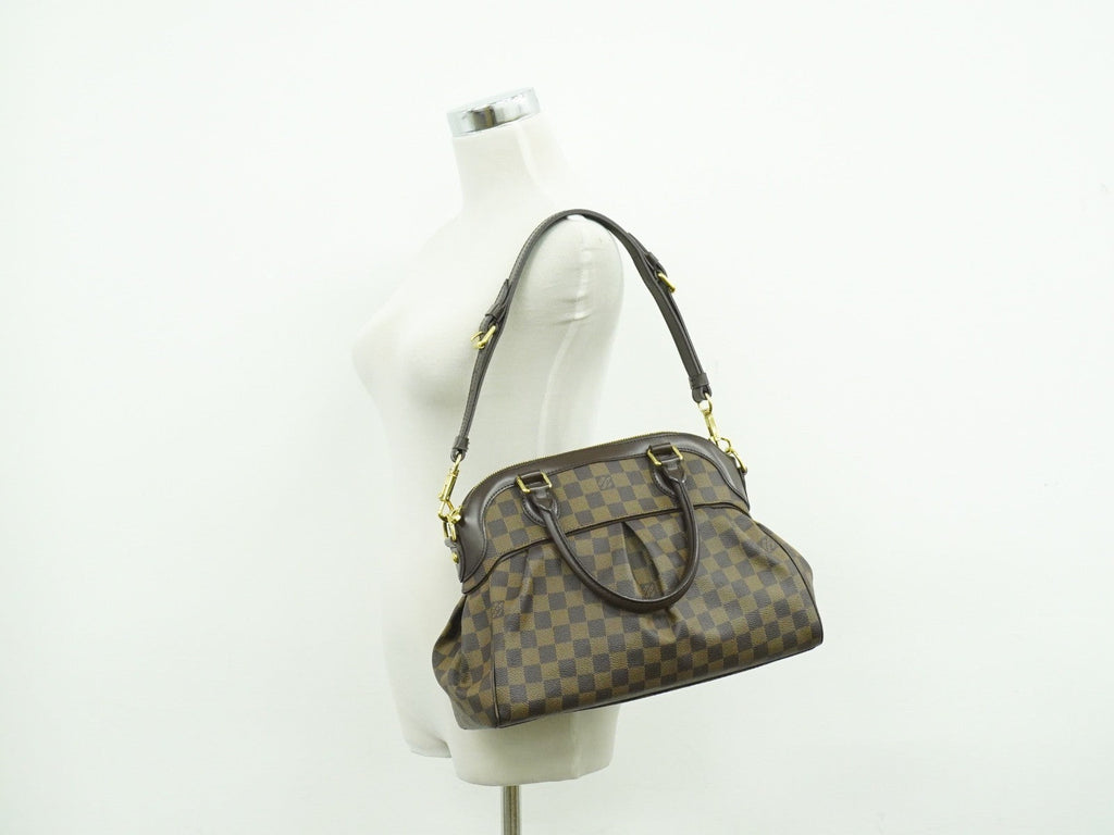 Louis Vuitton Trevi Handbag Damier Brown Canvas Handbag (Pre-Owned)