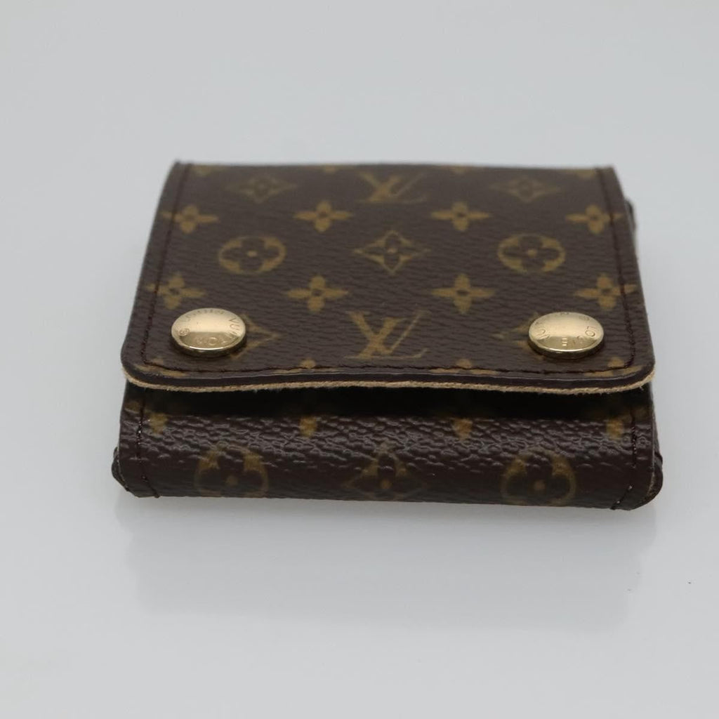 Louis Vuitton Case Jewelry Box Canvas Brown Canvas Wallets Accessory (Pre-Owned)