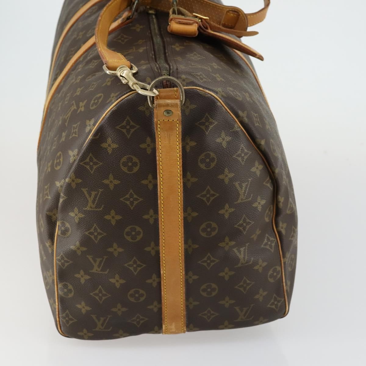 Louis Vuitton Keepall Bandouliere Bag Monogram Canvas Brown Canvas Travel Bag Bag (Pre-Owned)