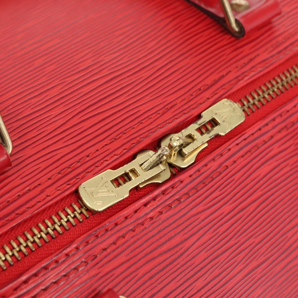 Louis Vuitton Keepall Bag Epi Leather Red Leather Travel Bag Bag (Pre-Owned)
