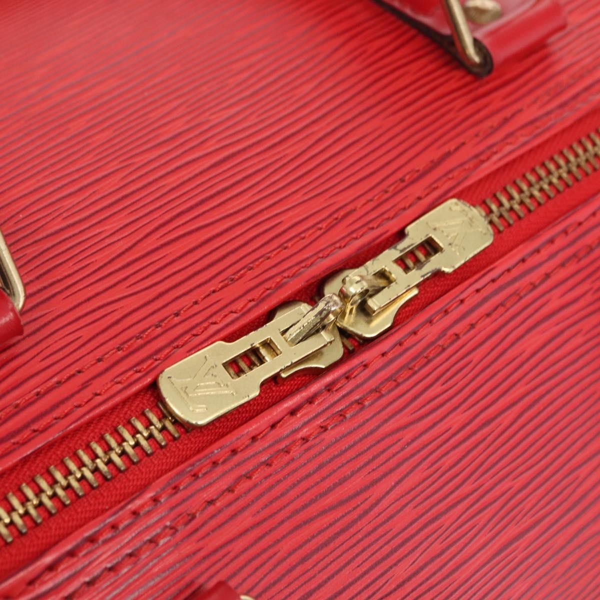 Louis Vuitton Keepall Bag Epi Leather Red Leather Travel Bag Bag (Pre-Owned)
