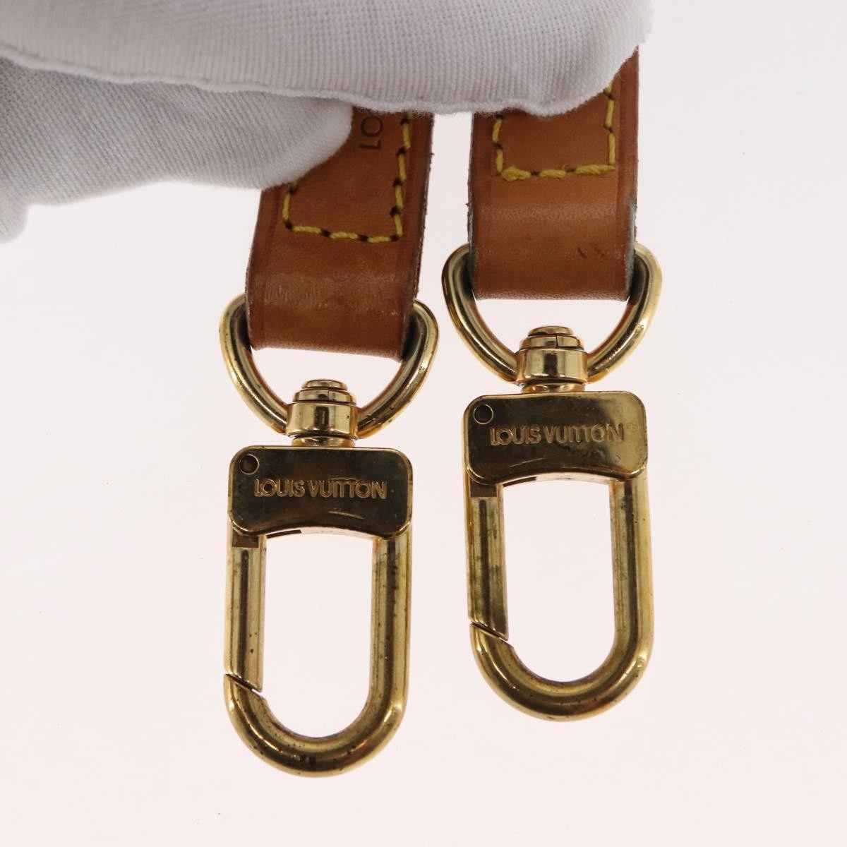 Louis Vuitton Bandouliere Leather Beige Leather Straps Accessory (Pre-Owned)