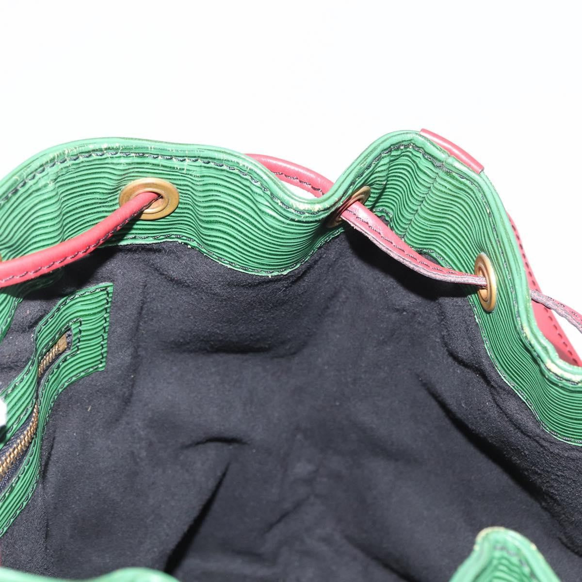 Louis Vuitton Bicolor Petit Noe Handbag Epi Leather Green Leather Shoulder Bag Bag (Pre-Owned)