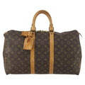 Louis Vuitton Keepall Bag Monogram Canvas Brown Canvas Travel Bag Bag (Pre-Owned)