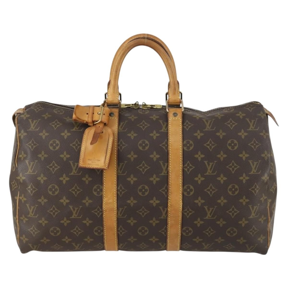 Louis Vuitton Keepall Bag Monogram Canvas Brown Canvas Travel Bag Bag (Pre-Owned)