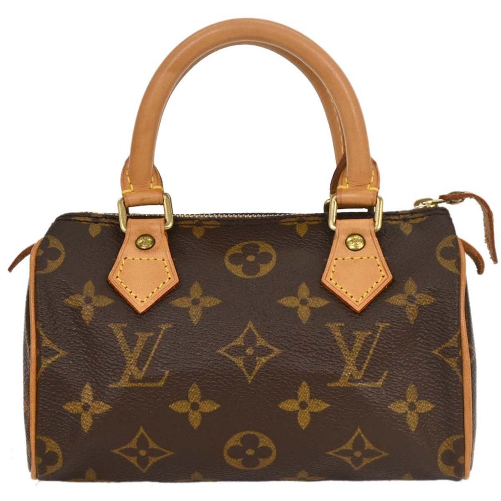 Louis Vuitton Speedy Mini Hl Handbag Monogram Canvas Brown Canvas Handbag (Pre-Owned)
