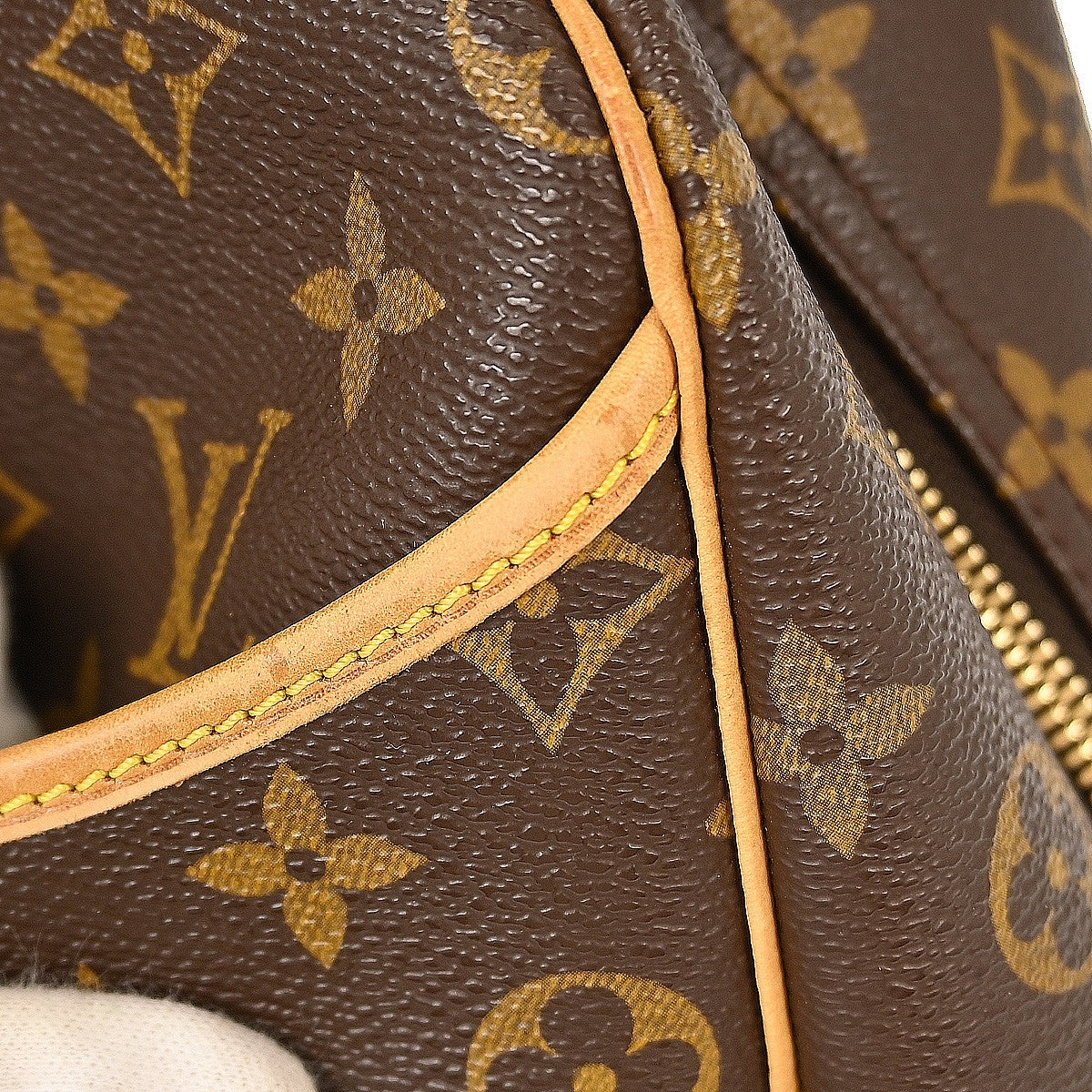 Louis Vuitton Deauville Handbag Monogram Canvas Brown Canvas Handbag (Pre-Owned)