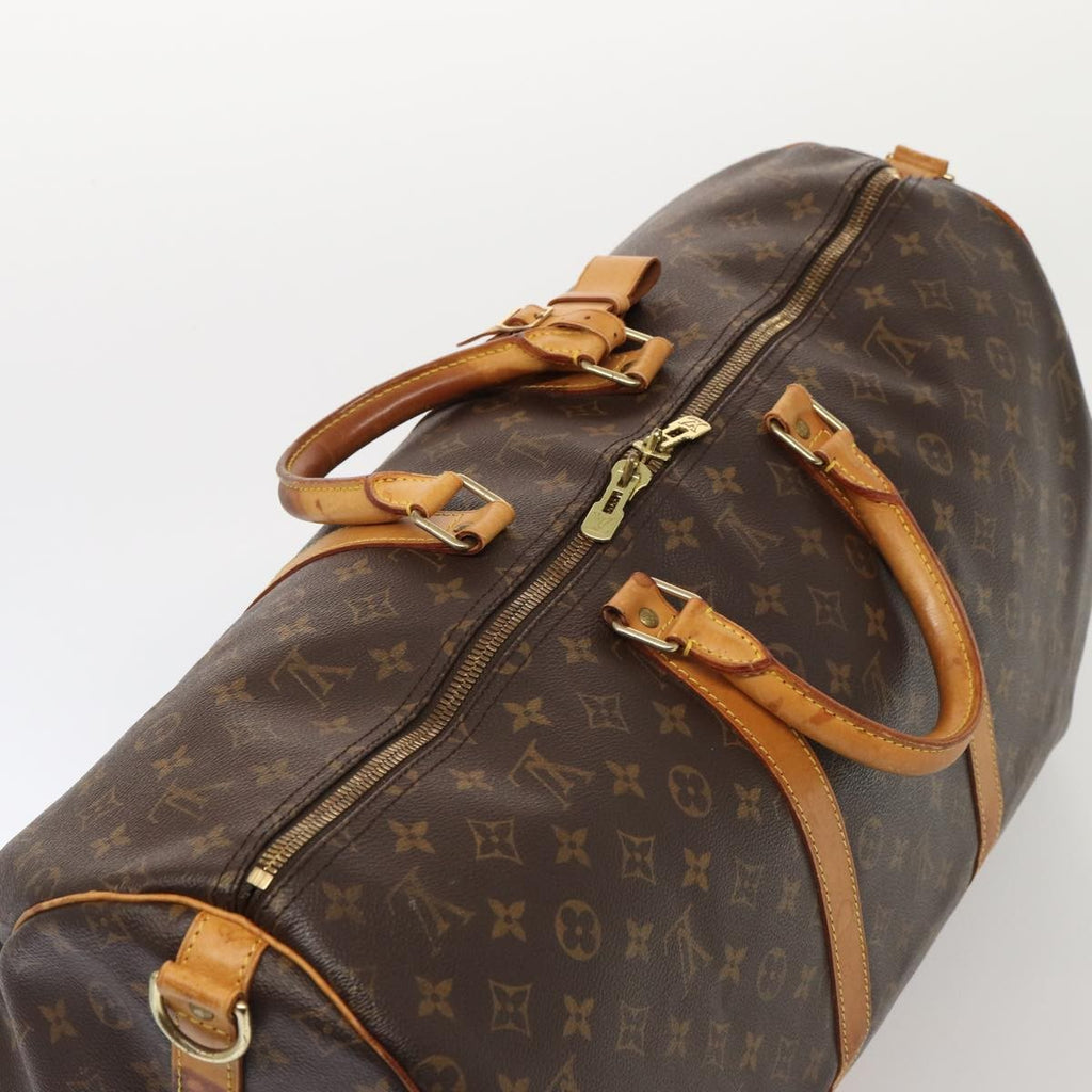 Louis Vuitton Keepall Bandouliere Bag Monogram Canvas Brown Canvas Travel Bag Bag (Pre-Owned)