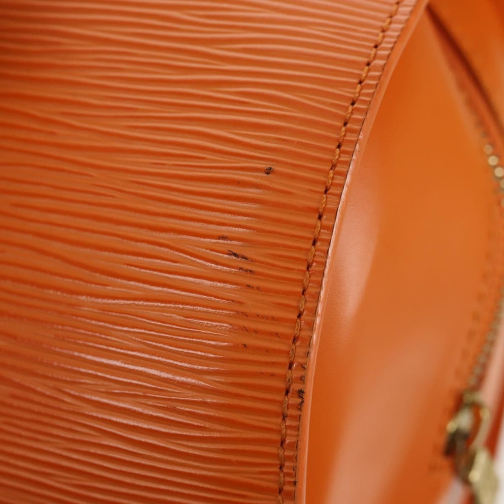 Louis Vuitton Soufflot Handbag Epi Leather Orange Leather Handbag (Pre-Owned)