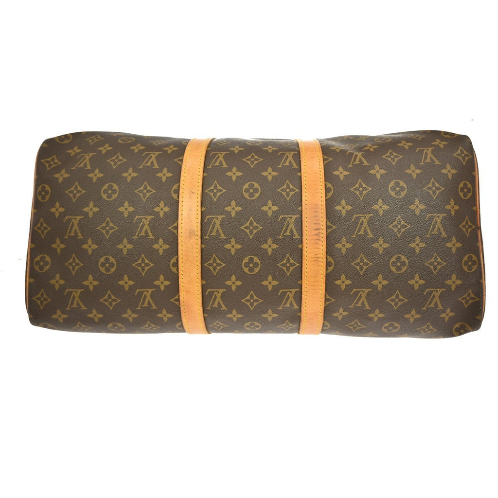 Louis Vuitton Keepall Bag Monogram Canvas Brown Canvas Travel Bag Bag (Pre-Owned)