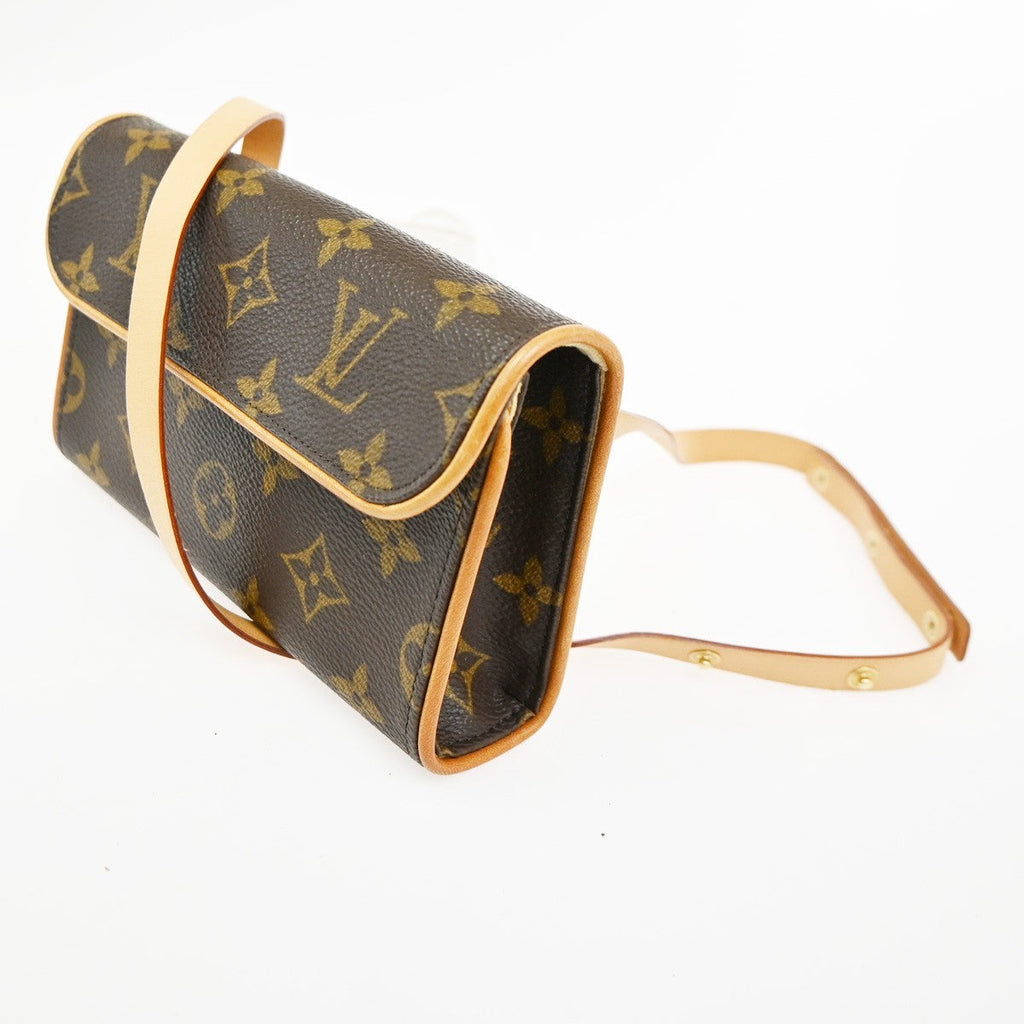Louis Vuitton Florentine Waist Bag Monogram Canvas Brown Canvas Clutche & Pouche Bag (Pre-Owned)