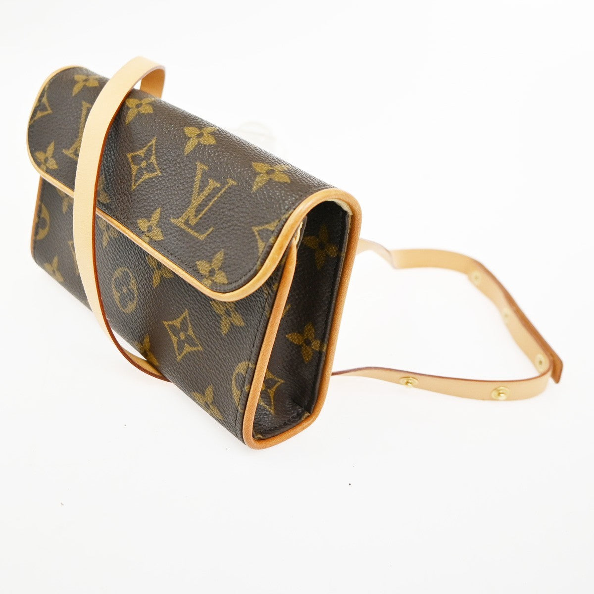 Louis Vuitton Florentine Waist Bag Monogram Canvas Brown Canvas Clutche & Pouche Bag (Pre-Owned)