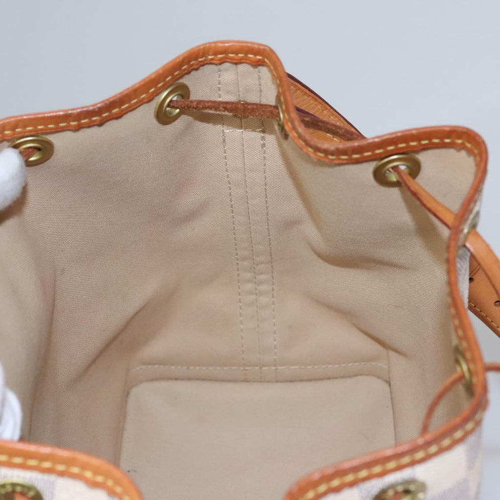 Louis Vuitton Noe Shoulder Bag Damier Azur White Canvas Shoulder Bag Bag (Pre-Owned)