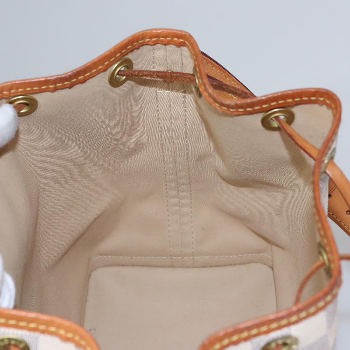 Louis Vuitton Noe Shoulder Bag Damier Azur White Canvas Shoulder Bag Bag (Pre-Owned)