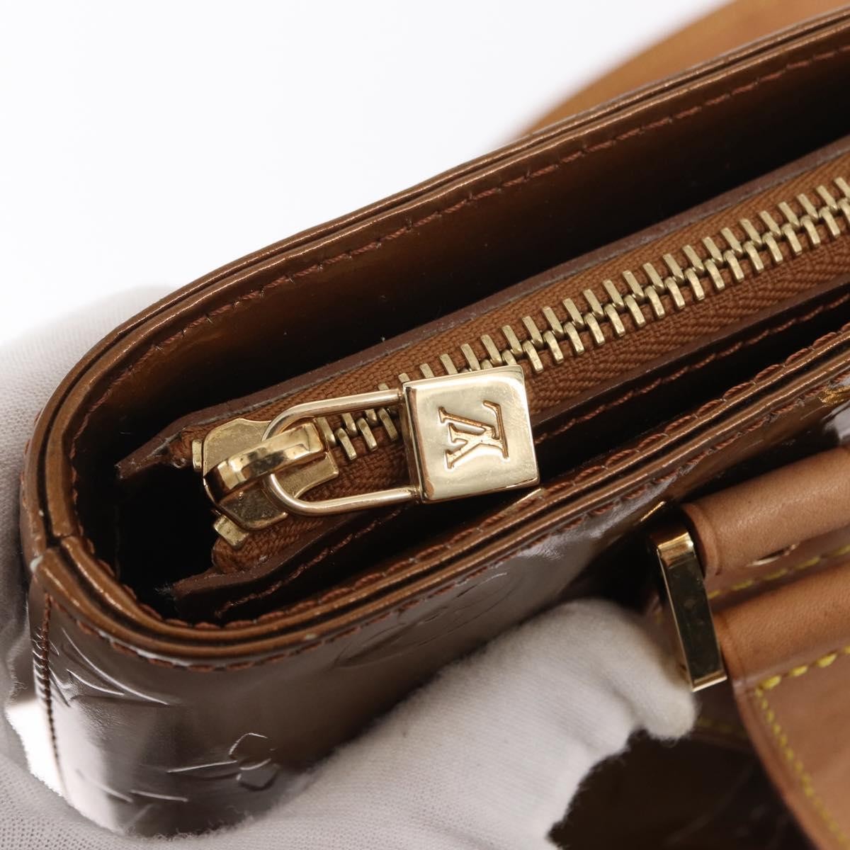 Louis Vuitton Houston Handbag Monogram Vernis Brown Patent_Leather Handbag (Pre-Owned)