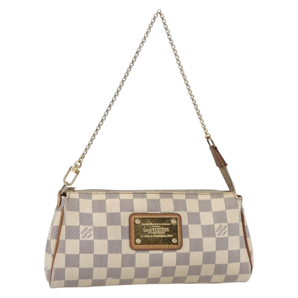 Louis Vuitton Eva Handbag Damier Beige Canvas Bag (Pre-Owned)