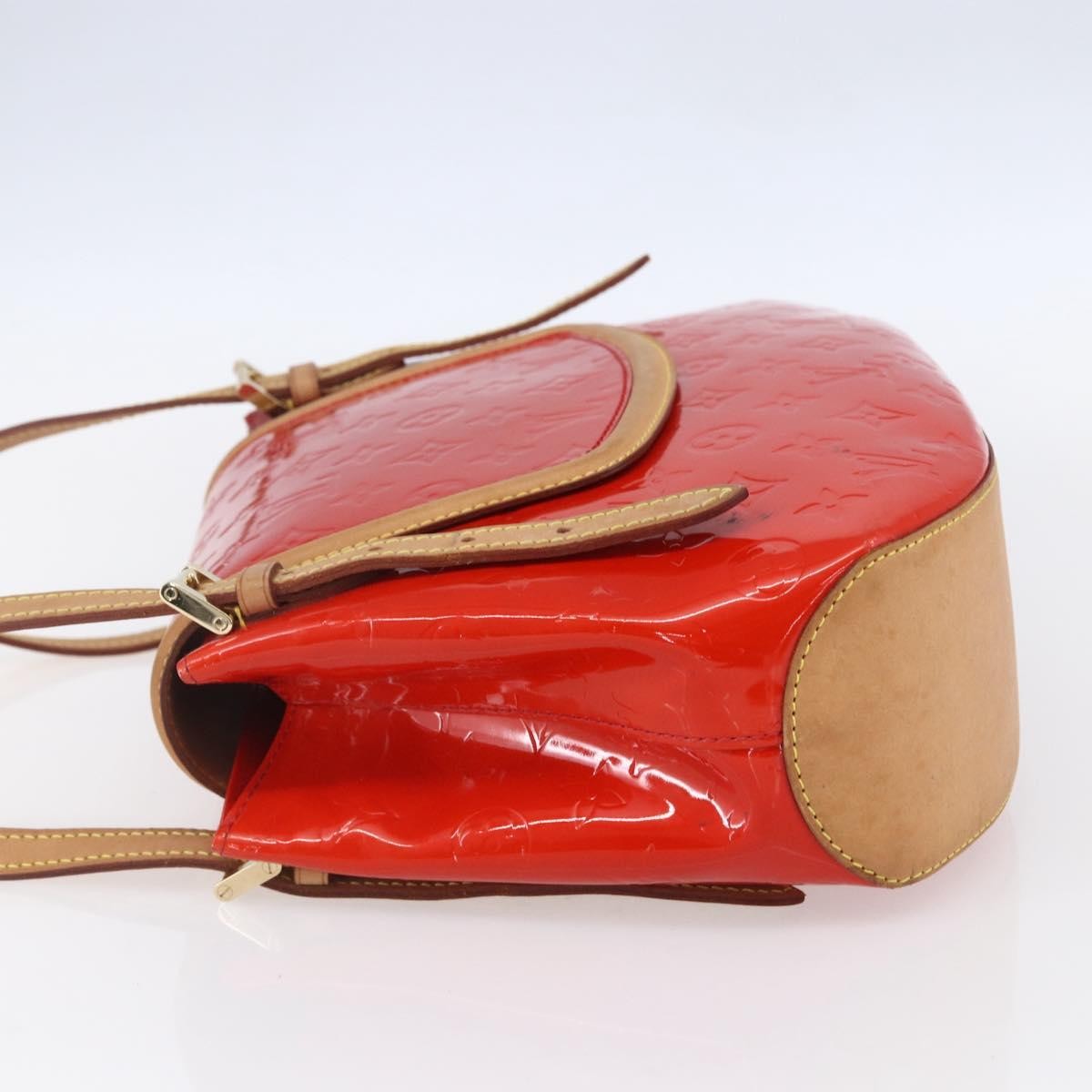 Louis Vuitton Biscayne Bay Handbag Monogram Vernis Red Patent_Leather Bag (Pre-Owned)