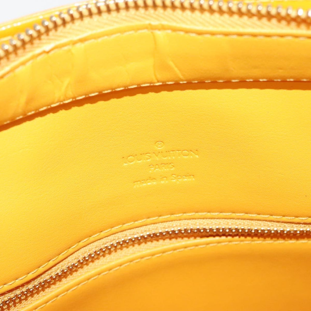 Louis Vuitton Houston Handbag Monogram Vernis Yellow Patent_Leather Bag (Pre-Owned)
