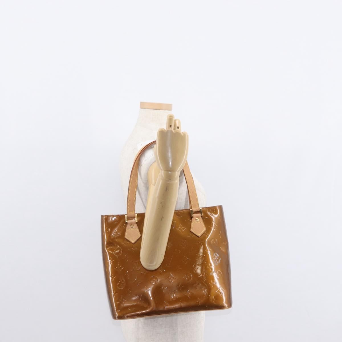 Louis Vuitton Houston Handbag Monogram Vernis Brown Patent_Leather Handbag (Pre-Owned)