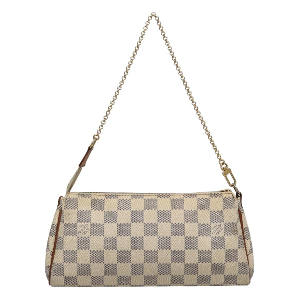 Louis Vuitton Eva Handbag Damier Beige Canvas Shoulder Bag Bag (Pre-Owned)