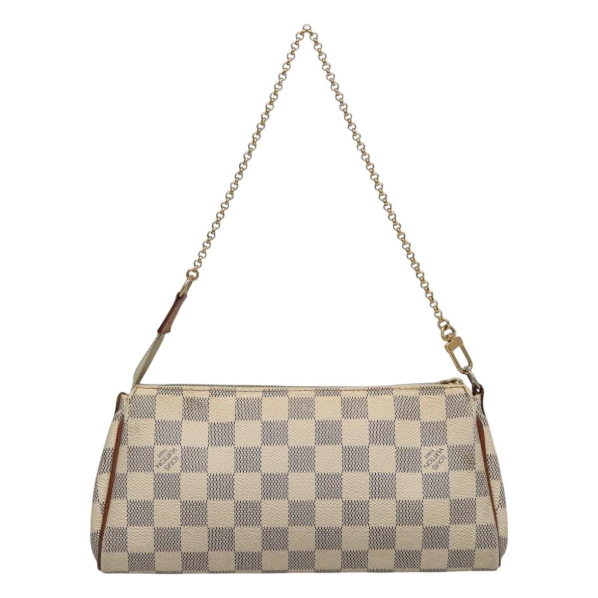 Louis Vuitton Eva Handbag Damier Beige Canvas Shoulder Bag Bag (Pre-Owned)
