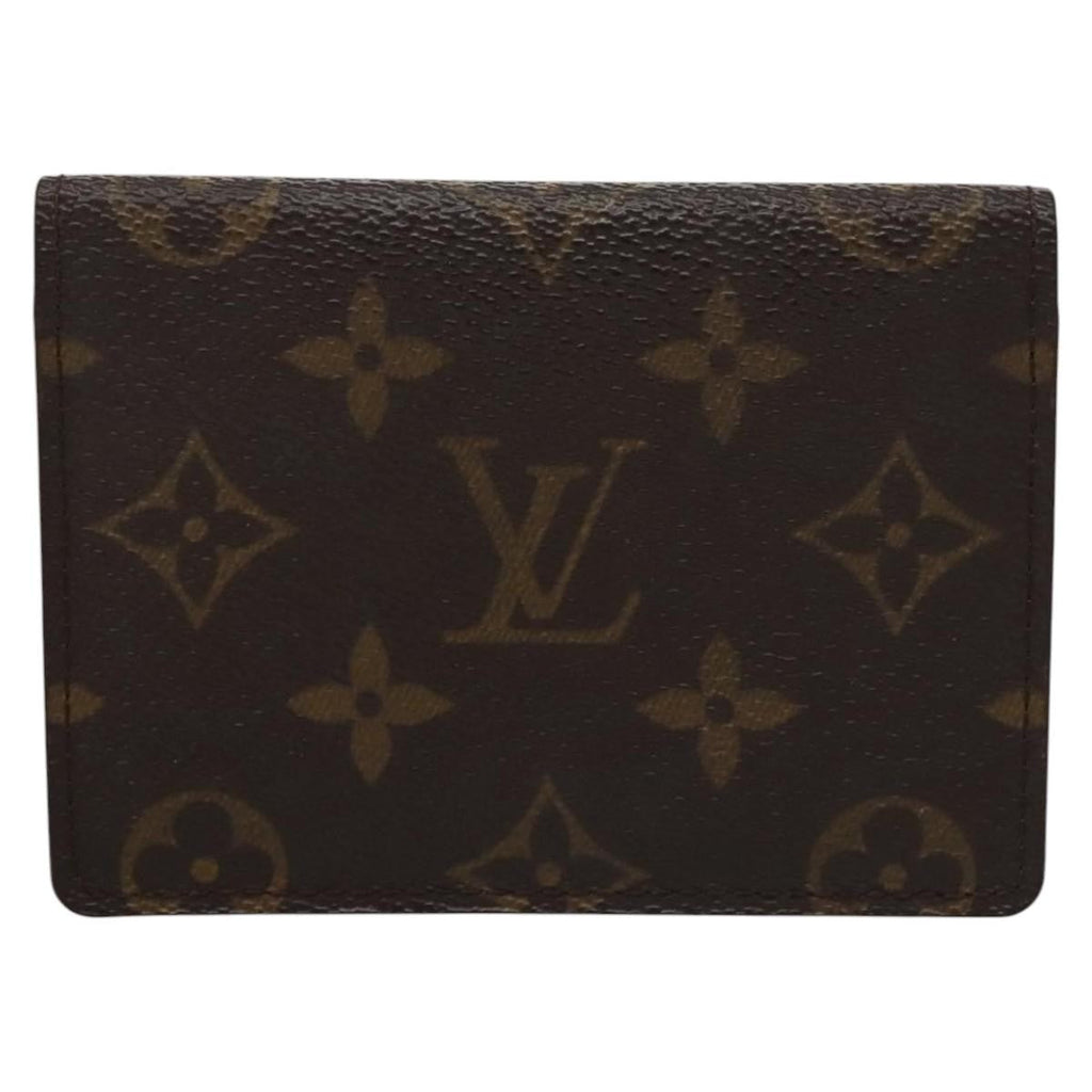 Louis Vuitton Vertical Id Card Holder Canvas Brown Canvas Card Holders Accessory (Pre-Owned)