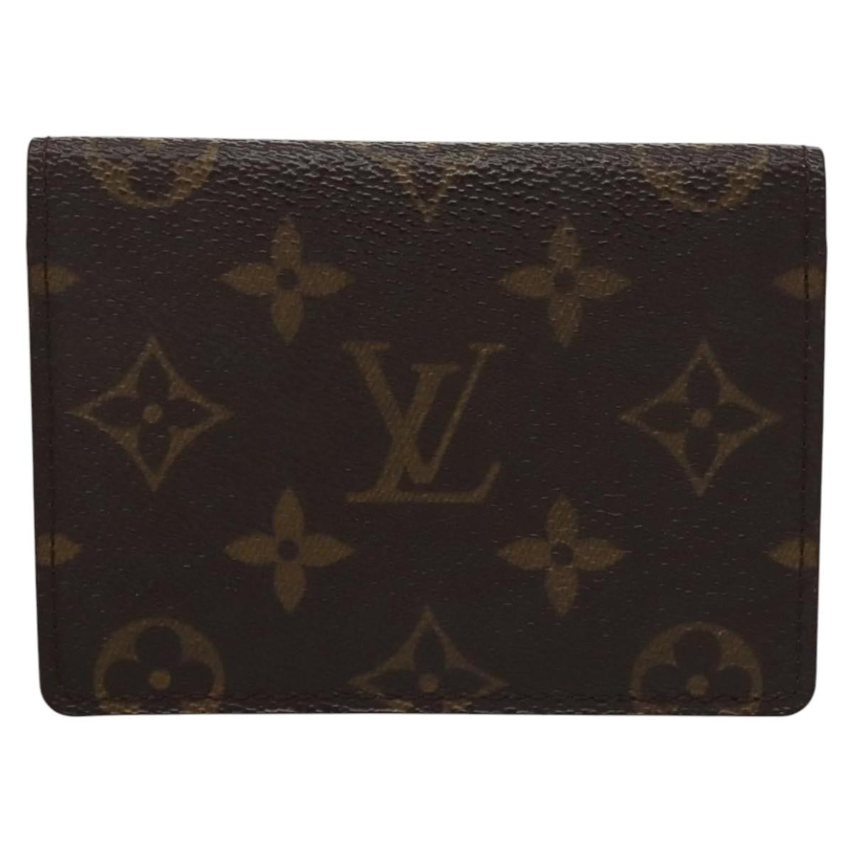 Louis Vuitton Vertical Id Card Holder Canvas Brown Canvas Card Holders Accessory (Pre-Owned)