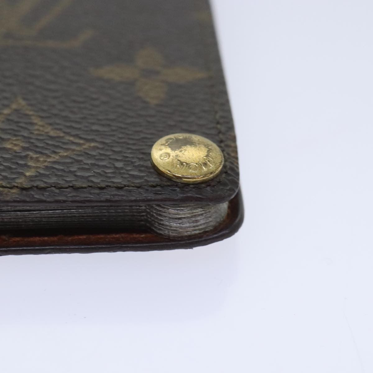 Louis Vuitton Porte Cartes Pression Card Case Monogram Canvas Brown Canvas Card Holders Accessory (Pre-Owned)