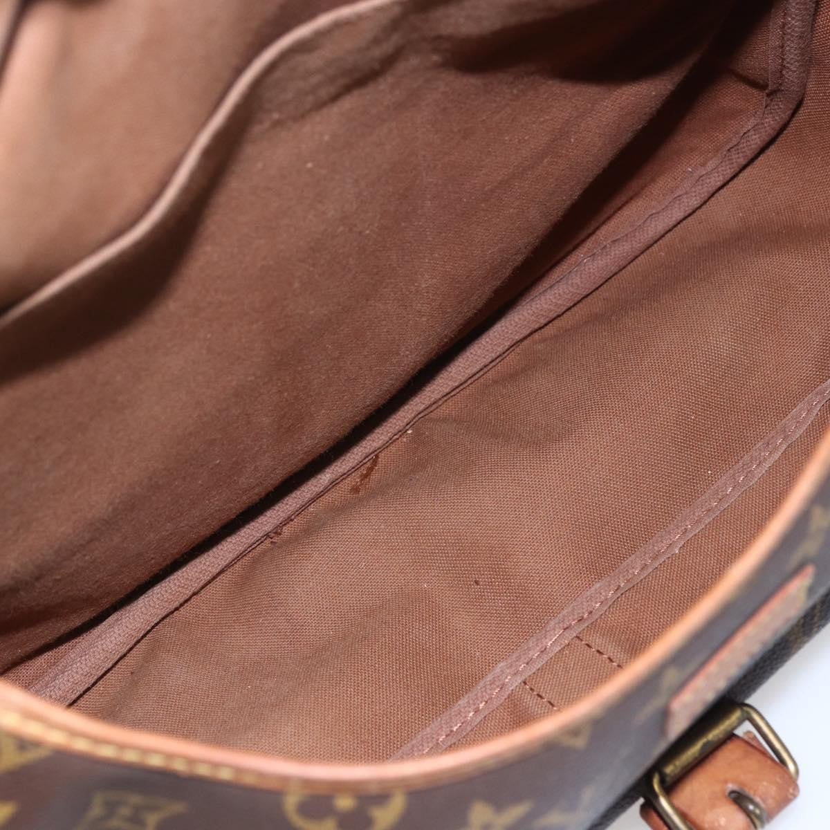 Louis Vuitton Saumur Handbag Monogram Canvas Brown Canvas Shoulder Bag Bag (Pre-Owned)