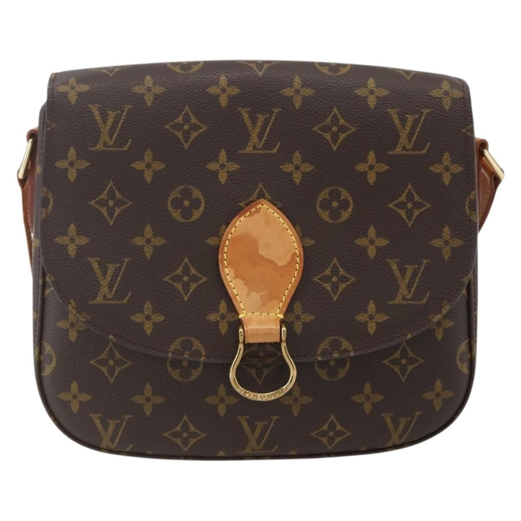 Louis Vuitton Saint Cloud Handbag Monogram Canvas Brown Canvas Shoulder Bag Bag (Pre-Owned)