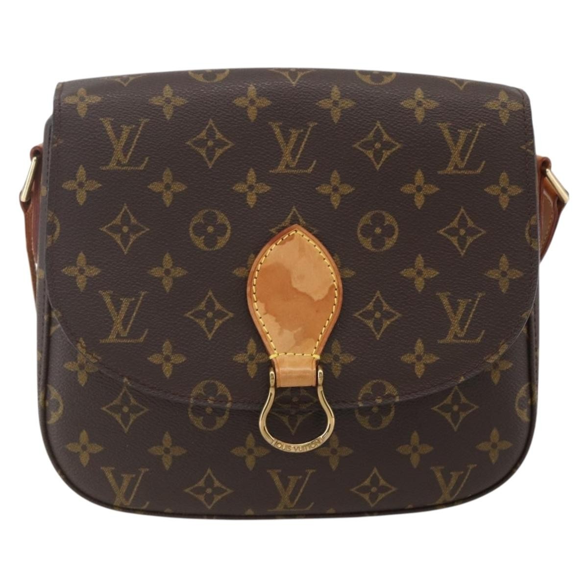 Louis Vuitton Saint Cloud Handbag Monogram Canvas Brown Canvas Shoulder Bag Bag (Pre-Owned)