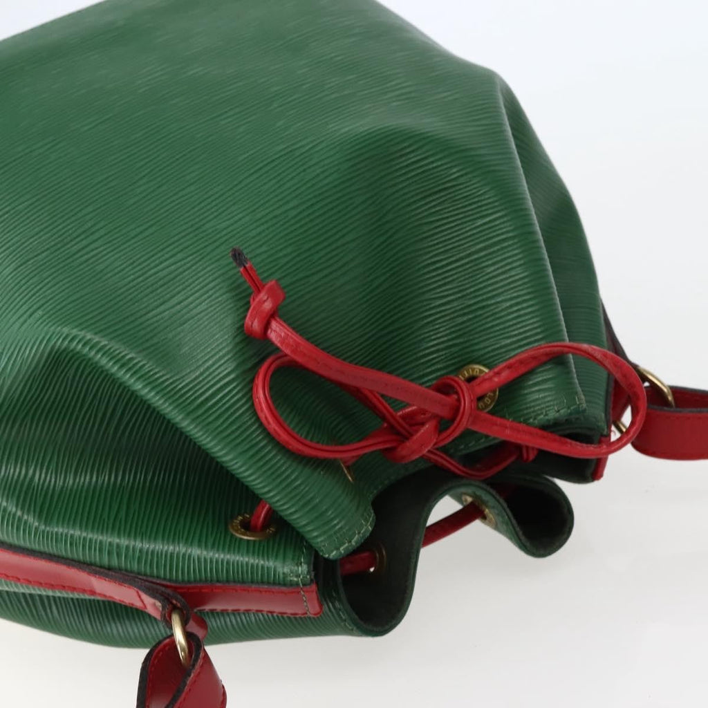Louis Vuitton Bicolor Petit Noe Handbag Epi Leather Green Leather Shoulder Bag Bag (Pre-Owned)
