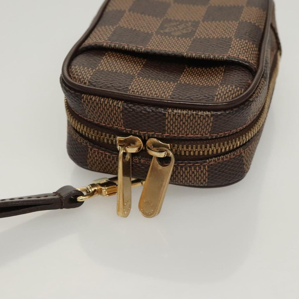 Louis Vuitton Etui Okapi Camera Case Damier Brown Canvas Bag (Pre-Owned)